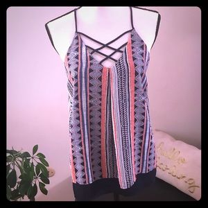 NWT Monteau sleeveless tank top print